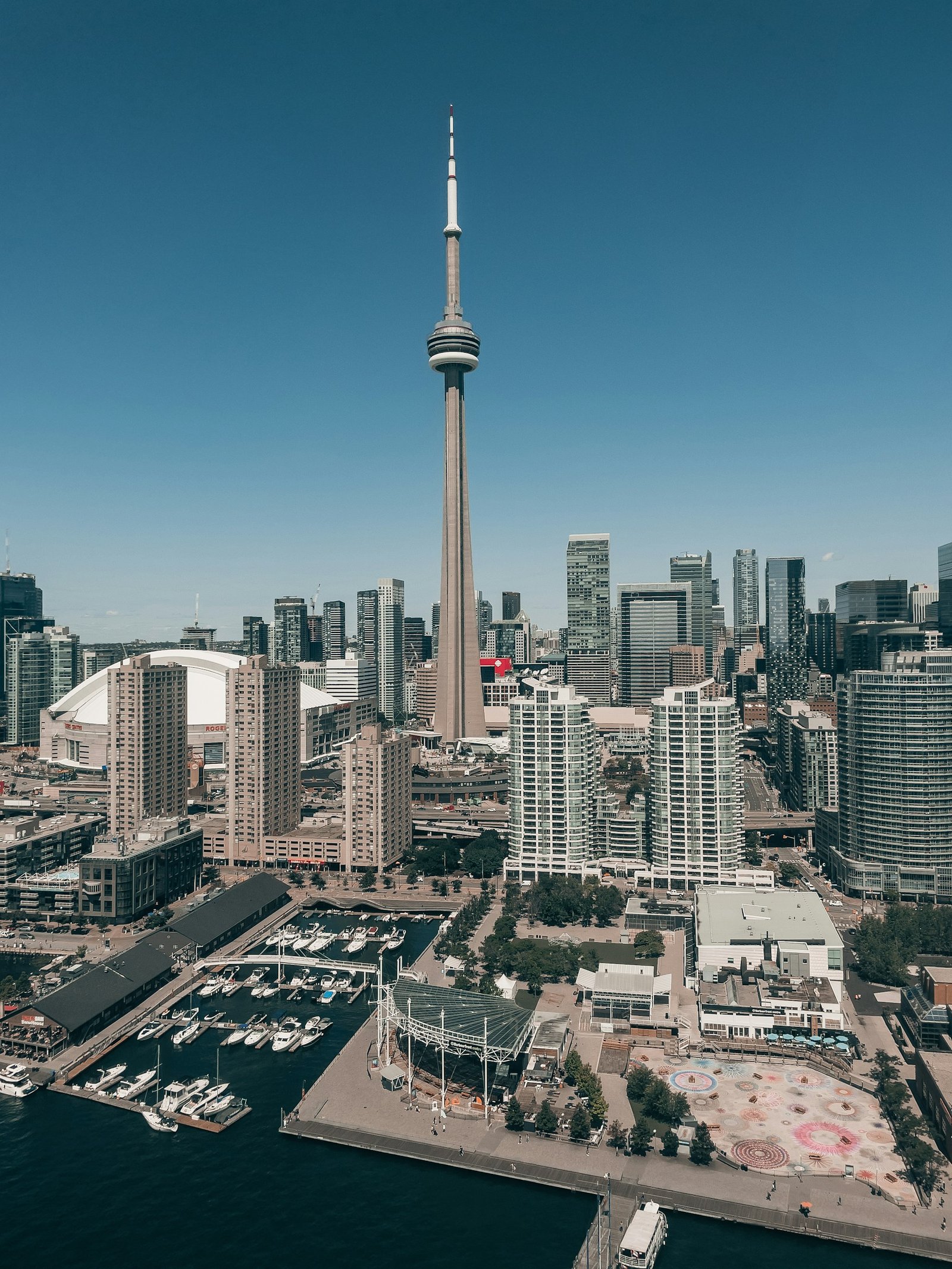 Toronto's waterfront skyline and CN Tower